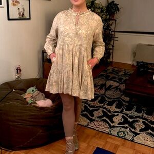 Roller Rabbit Janni Dress with Metallic Gold